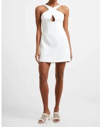 French Connection - Whisper Ruth Crossover Neck Mini Dress - Lyst