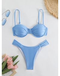 TRUEDAMES - Bikini Sexy Solid Color Swimsuit Split Swimsuit Bikini - Lyst