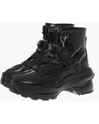 Maison Margiela Mm2 X Reebok Lace-Up Tabi Booties With Inflatable Det ...