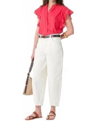Vanessa Bruno - Ruffle Sleeve Button Front Top - Lyst