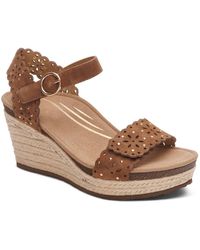 Aetrex - Sydney Quarter Strap Espadrille Wedge Sandals - Lyst