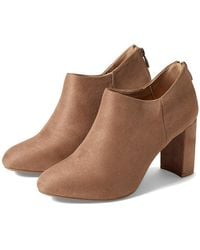 Chinese Laundry - Logic Boot 9.5 Taupe Suede Block Heel Ankle Booties Khd750 - Lyst