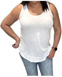 Bobi - Ribbed Curved Hem Tank Top - Lyst