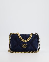 Chanel - 19 Dark Denim Wallet On Chain Bag With Mixed Hardware - Lyst