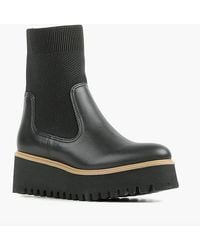 All Black - Flatform Sock Boots - Lyst