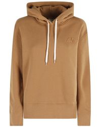 Autry - Walnut Cotton Hoodie With Adjustable Hood - Lyst