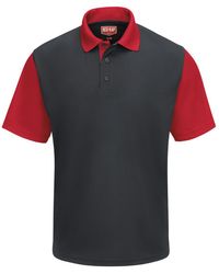 Red Kap - Short Sleeve Performance Knit Color-Block Polo - Lyst