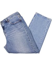 Levi's - Plus High Rise Medium Wash Straight Leg Jeans - Lyst