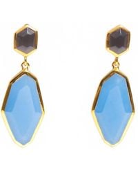 Avenue Chic - Geometric Double Drop Earrings - Lyst
