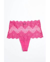 Only Hearts - So Fine Lace High Cut Thong - Lyst