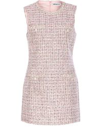 Self-Portrait - Boucle Sleeveless Mini Dress - Lyst
