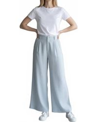 Dex - Pleated Detail Elastic Back Wide Leg Pants - Lyst