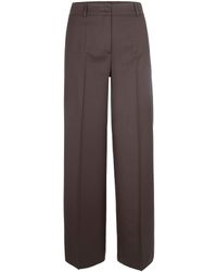 P.A.R.O.S.H. - Dark Virgin Wool Trousers - Lyst