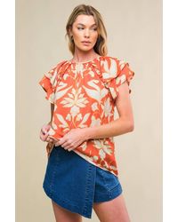 TRUEDAMES - Into The Sky Woven Top - Lyst