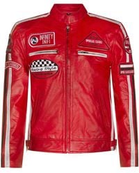 Infinity Leather - Racing Biker Jacket-Portland - Lyst