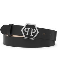 Philipp Plein - Leather Belt Hexagon - Lyst