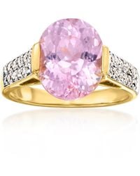 Ross-Simons - Kunzite Ring With Diamonds - Lyst