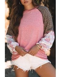 66Disco - Patchwork Raglan Sleeve Top - Lyst