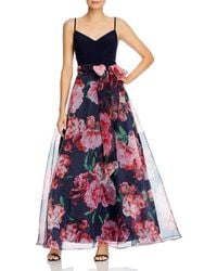 Eliza J - Floral Print A-Line Formal Dress - Lyst