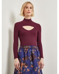 Misook - Modern Fit Convertible Ribbed Soft Knit Top - Lyst