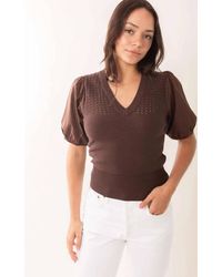 Greylin - Paulina Knit Poplin Top - Lyst