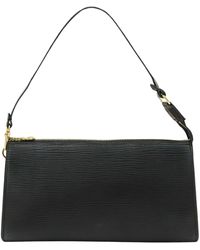 Louis Vuitton Black Epi Demi Lune Pochette Leather ref.206260