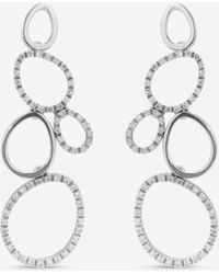Piero Milano - 18k White Gold Diamond Drop Earrings 100775 - Lyst