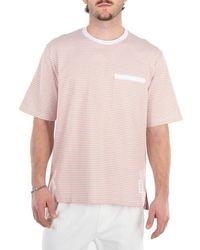 Thom Browne - Oversized Pocket Stripe T-Shirt - Lyst