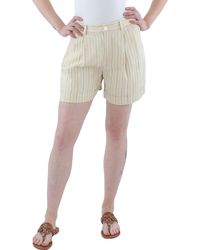 Lauren by Ralph Lauren - Linen Blend Striped Casual Shorts - Lyst