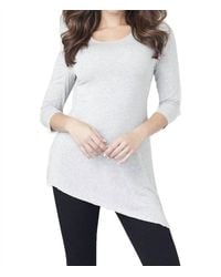 Angel - Asymmetrical 3/4 Sleeve Tunic Top - Lyst