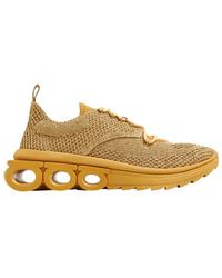 Ferragamo - Ferragamo Nima Knit Low-Top Sneakers - Lyst