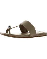 Alfani - Estelle Faux Leather Toe Loop Slide Sandals - Lyst