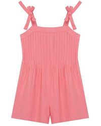 Habitual - Halter Wide Leg Linen-Blend Romper - Lyst
