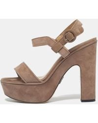 Paul Andrew - Suede Stanton Ankle Strap Sandals - Lyst