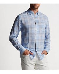 Peter Millar - Beachwood Linen Sport Shirt - Lyst