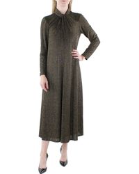 Anne Klein - Twist Front Long Cocktail And Party Dress - Lyst
