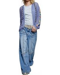 Pol - Crochet Zip-Up Cardigan Hoodie - Lyst