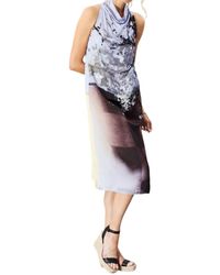Lola & Sophie - Printed Funnel Neck Maxi Dress - Lyst