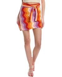FARM Rio - Multi Stripes Crochet Mini Skirt - Lyst