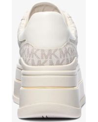 MICHAEL Michael Kors - Mk Hayes Signature Logo Platform Trainers - Lyst