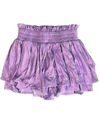 Turquoise Shimmer Mini Pleated Skort