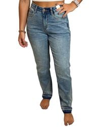 Judy Blue - Mid Rise Rigid Magic Release Hem Boyfriend Jeans - Lyst