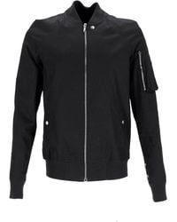Rick Owens - Zipped Bomber Jacket With Arm Pocket - Lyst