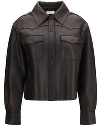 P.A.R.O.S.H. - Black Lamb Leather Leather Jacket - Lyst