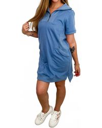 Doe And Rae - Setting The Pace Cotton Blend Short Sleeve Mini Dress - Lyst