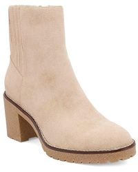 MIA - Harlow Boots Faux Suede Block Heel Ankle Bootie Zogg962 - Lyst