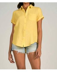 Elan - Short Sleeve Collar Button Down Shirt - Lyst