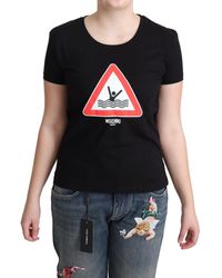 Moschino - Cotton Swim Graphic Triangle Print T-shirt - Lyst