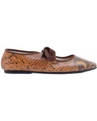 INTENTIONALLY ______ - Valley Snake Embossed Leather Ballet Flats - Lyst