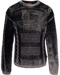 DIESEL - Cable Knit Cotton-Blend Pullover Sweater - Lyst